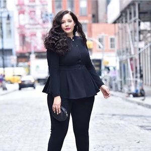 Lane Bryant x Girl With Curve Peplum Blazer (14) and Pants (16)
